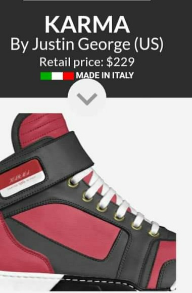 Hand crafted Italian leather hi-top sneakers